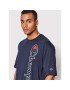 Champion Тишърт Vertical Script Logo 217070 Тъмносин Custom Fit - Pepit.bg