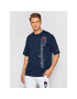 Champion Тишърт Vertical Script Logo Тъмносин Custom Fit - Pepit.bg