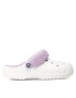 Crocs Чехли Baya Lined Fuzz Strap Clog 206633 Бял - Pepit.bg