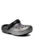 Crocs Чехли Classic Glitter Lined Clog 205842 Сребрист - Pepit.bg