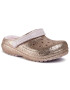 Crocs Чехли Classic Glitter Lined Clog K 205937 Златист - Pepit.bg