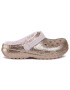 Crocs Чехли Classic Glitter Lined Clog K 205937 Златист - Pepit.bg