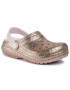 Crocs Чехли Classic Glitter Lined Clog K 205937 Златист - Pepit.bg