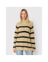 Custommade Пуловер Talna Stripes 999212319 Бежов Relaxed Fit - Pepit.bg