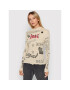 Desigual Блуза Lettering 21WWTKDR Бежов Slim Fit - Pepit.bg
