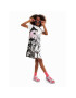 Desigual Ежедневна рокля 23SGVW03 Бял Regular Fit - Pepit.bg