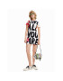 Desigual Ежедневна рокля Love All You 23SWVK69 Бял Slim Fit - Pepit.bg