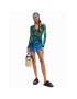 Desigual Ежедневна рокля Tropic 23SWMK18 Тъмносин Slim Fit - Pepit.bg