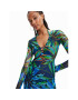 Desigual Ежедневна рокля Tropic 23SWMK18 Тъмносин Slim Fit - Pepit.bg