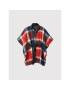 Desigual Пончо Red Check Milan 22WAIA12 Червен Relaxed Fit - Pepit.bg