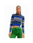Desigual Пуловер 23WWJF48 Син Slim Fit - Pepit.bg