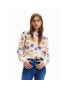 Desigual Пуловер Daisies 23SWJF03 Бежов Regular Fit - Pepit.bg