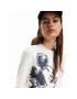 Desigual Пуловер DISNEY Mickey 23SWJF25 Бял Regular Fit - Pepit.bg