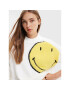 Desigual Пуловер SMILEY 22WWJFA3 Бял Relaxed Fit - Pepit.bg