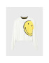 Desigual Пуловер SMILEY 22WWJFA3 Бял Relaxed Fit - Pepit.bg