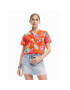 Desigual Риза 23SWCW45 Оранжев Loose Fit - Pepit.bg