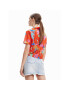 Desigual Риза 23SWCW45 Оранжев Loose Fit - Pepit.bg