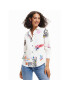 Desigual Риза Fahrenheit 23SWCW26 Бял Regular Fit - Pepit.bg