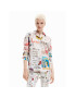 Desigual Риза Newspaper 23SWCW24 Бял Regular Fit - Pepit.bg