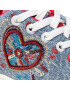 Desigual Сникърси Cosmic Heart Denim 22SSKD05 Син - Pepit.bg