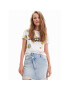 Desigual Тишърт 23SWTKAJ Бежов Regular Fit - Pepit.bg