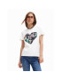 Desigual Тишърт Cor 23SWTK92 Бял Regular Fit - Pepit.bg