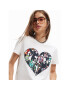 Desigual Тишърт Cor 23SWTK92 Бял Regular Fit - Pepit.bg