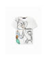 Desigual Тишърт LOONEY TUNES Bugs Carrot 23SWTKBT Бял Regular Fit - Pepit.bg