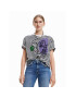 Desigual Тишърт Ros 23SWTK17 Черен Regular Fit - Pepit.bg