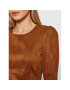 DKNY Блуза P1HA7I75 Кафяв Slim Fit - Pepit.bg
