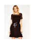 DKNY Коктейлна рокля P0BBGEWP Черен Regular Fit - Pepit.bg