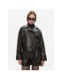 DKNY Кожено яке P3GCTQ52 Черен Regular Fit - Pepit.bg