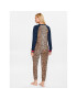 DKNY Пижама YI2922593 Кафяв Regular Fit - Pepit.bg