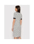 DKNY Плетена рокля DD1JD577 Бял Slim Fit - Pepit.bg