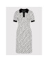 DKNY Плетена рокля DD1JD577 Бял Slim Fit - Pepit.bg