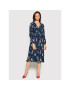 DKNY Плетена рокля DD1A7144 Тъмносин Regular Fit - Pepit.bg
