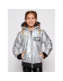 DKNY Пухено яке D36626 S Сребрист Regular Fit - Pepit.bg