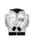 DKNY Пухено яке D36626 S Сребрист Regular Fit - Pepit.bg