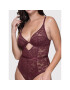 Dorina Боди Daphne D001578LA078 Бордо Slim Fit - Pepit.bg