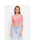 Edited Тишърт EDT4241009 Розов Casual Fit - Pepit.bg