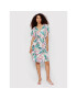 Esotiq Лятна рокля Pineapple 39883 Бял Regular Fit - Pepit.bg