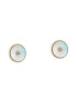 Fossil Обици Mother-Of-Pearl Stud JF04065710 Син - Pepit.bg