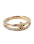 Fossil Пръстен Glass JF04024710 Златист - Pepit.bg