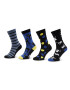 Fun Socks Комплект 4 чифта дълги чорапи унисекс FS-FU71108 Черен - Pepit.bg