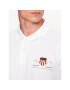 Gant Тениска с яка и копчета 2002014 Бял Regular Fit - Pepit.bg