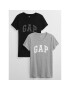 Gap Комплект 2 тишъртки 548683-05 Сив Regular Fit - Pepit.bg
