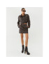 Gestuz Кожена пола 10908203 Кафяв Slim Fit - Pepit.bg