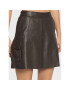 Gestuz Кожена пола Tessa 10906481 Кафяв Regular Fit - Pepit.bg