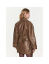 Gestuz Кожено яке Rue 10906851 Кафяв Oversize - Pepit.bg