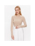 Gina Tricot Блуза Basic 18863 Бежов Slim Fit - Pepit.bg